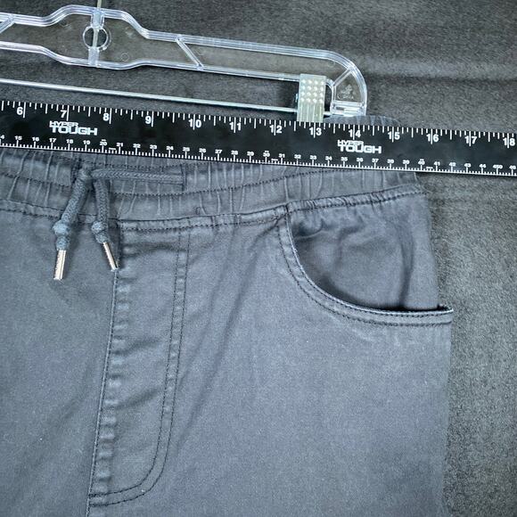 Vintage Original Denim Smoke Rise Mens Jeans Black Pull On Skinny Cotton Large - Picture 7 of 14